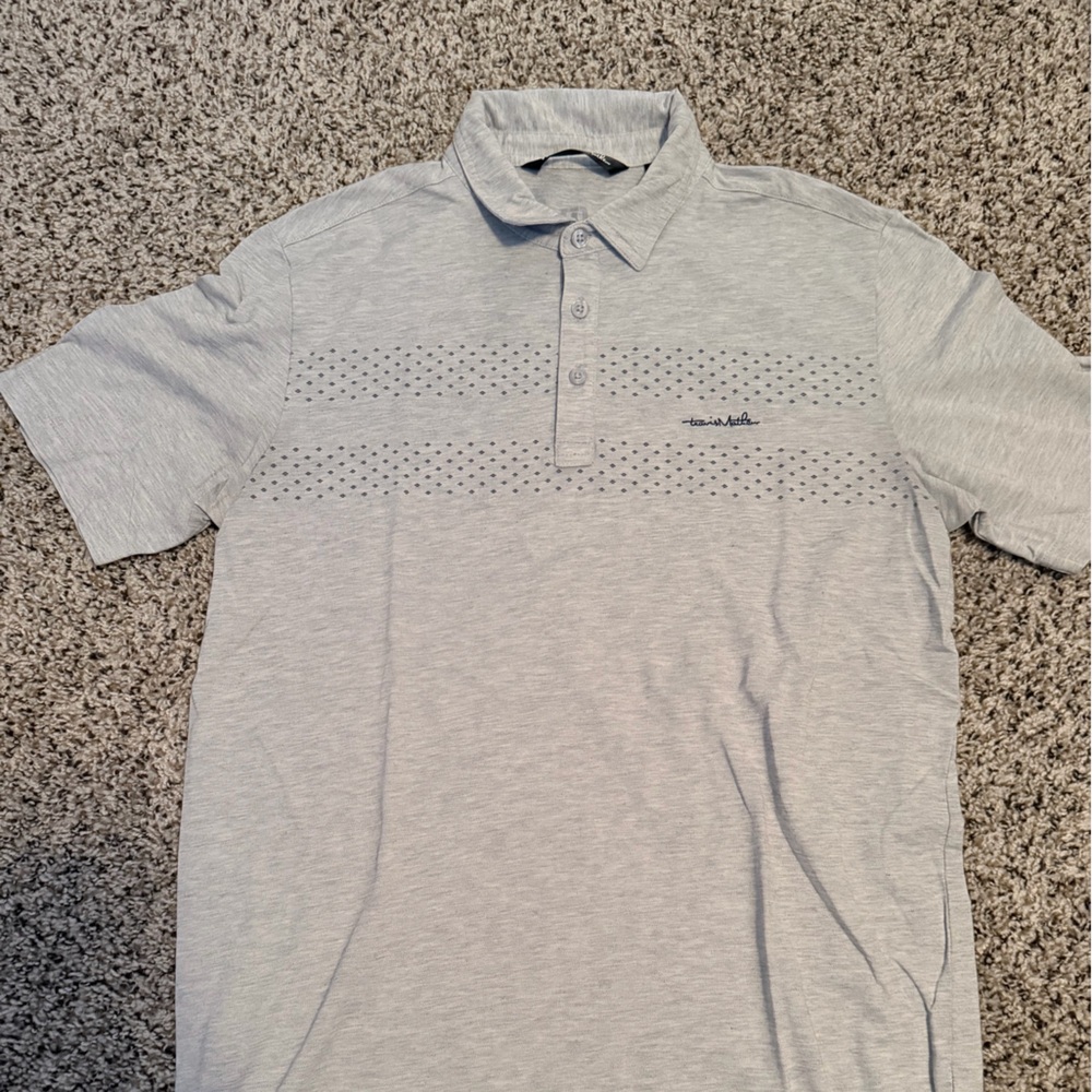 TravisMathew Light Gray Men's Performance Polo